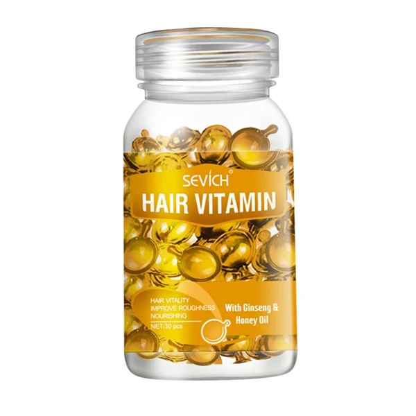 Professional Maxbell Hair Vitamin Serum Capsule with Vitamins B5 Oil Repair Hair For Women orange Practical