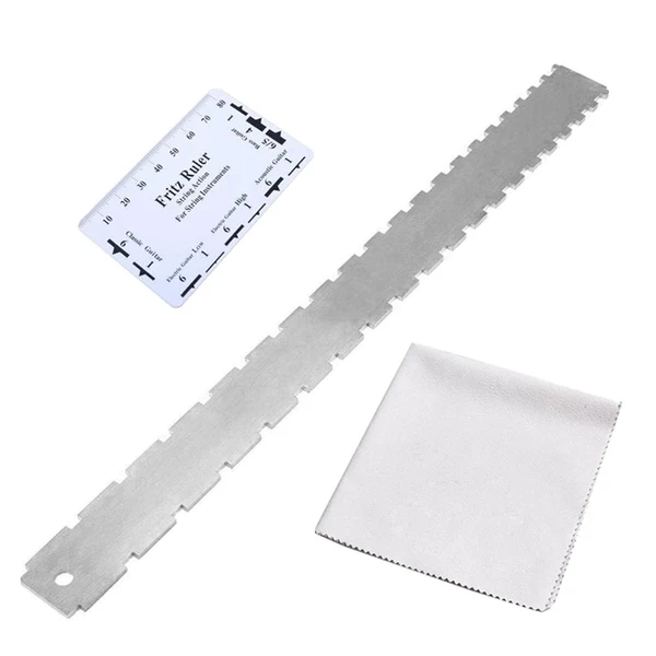 Original Design Maxbell Guitar Neck Notched Straight Ruler Luthier Tool for Electric Acoustic Guitar Official