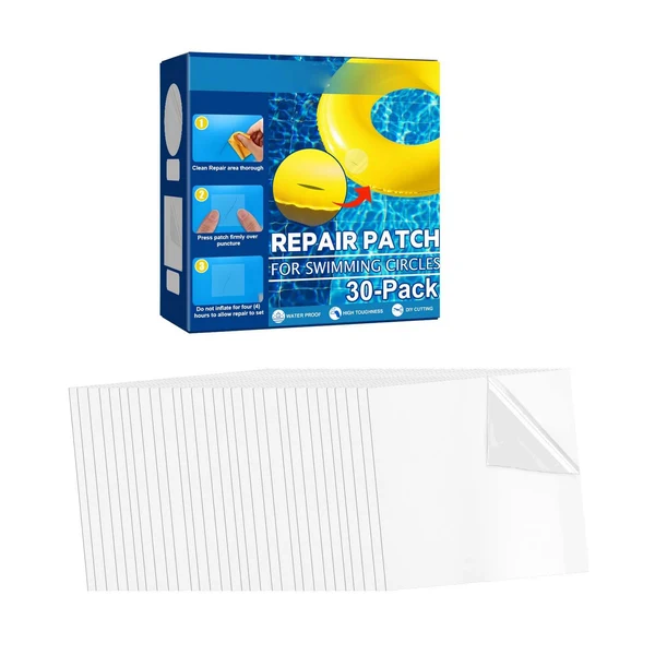 Sustainable Maxbell 30Pcs Inflatable Patch Repair Kit Transparent Square Shape Pool Repair Patch Fast
