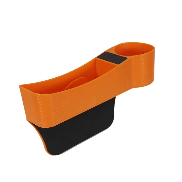 Functional Maxbell Car Seat Gap Filler Organizer Console Side Extra Pouchs Seat Gap Storage Box Orange Soft