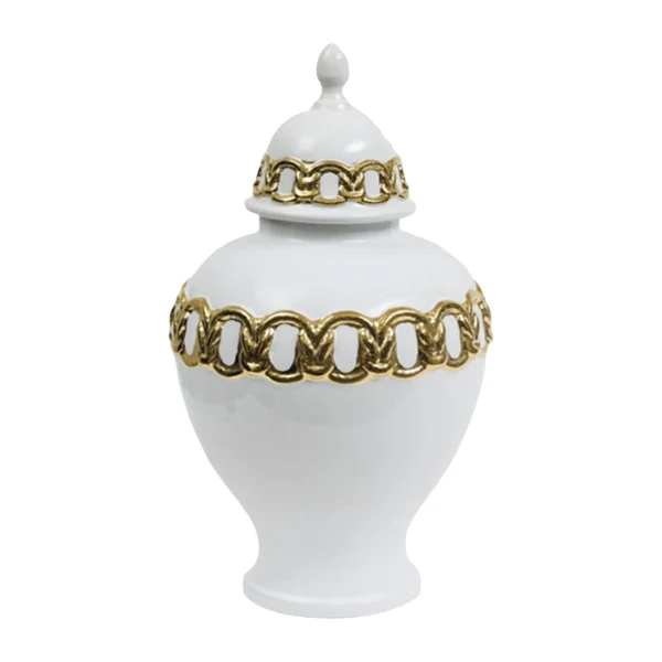 Authentic Maxbell Ceramic Ginger Jar with Lid Home Decor Porcelain Ginger Jar Gift Centerpiece 27cmx47cm Flexible