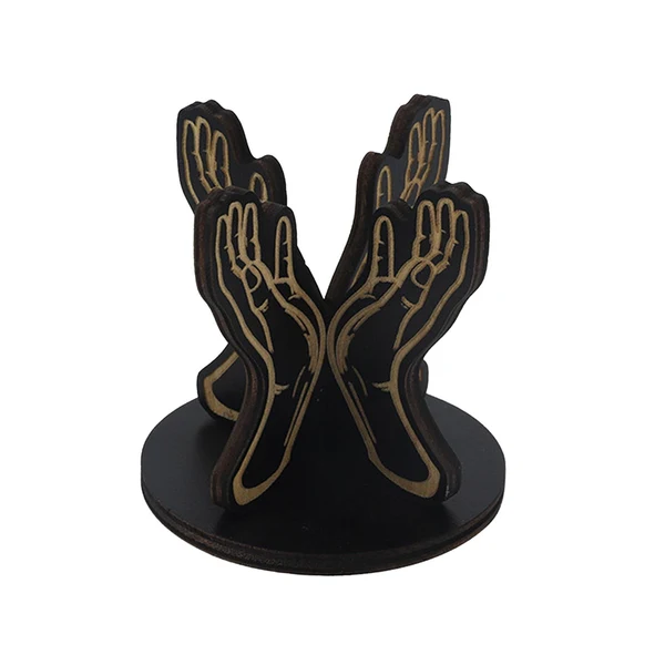 Verified Maxbell Wooden Display Holder Agate Countertop Ores Sphere Holder Crystal Stand Rack Hands Pattern Official