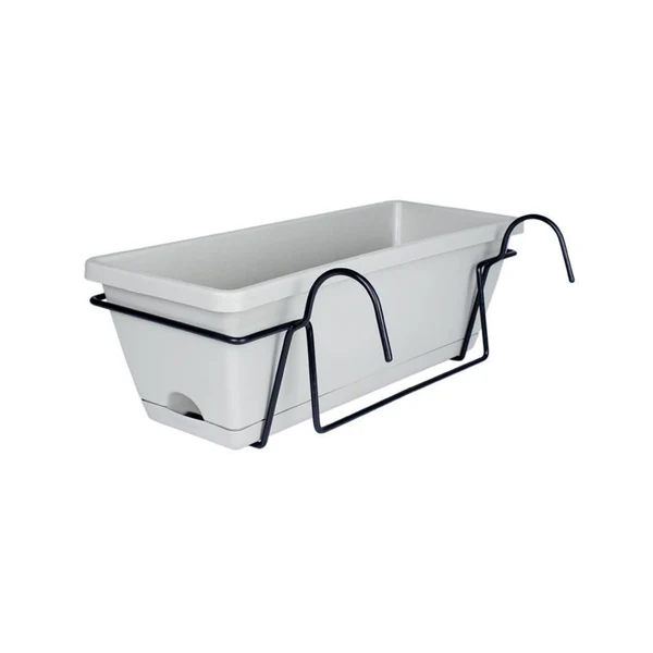 Consistent Maxbell Window Planter Box Hanging Garden Planter Deck Patio Balcony Railing Planter Light Grey High-Grade