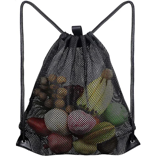 Original Design Maxbell Maxbell Mesh Drawstring Backpack Durable Mesh Bag Rucksack for Yoga Swimming Camping 40cmx45cm Unique