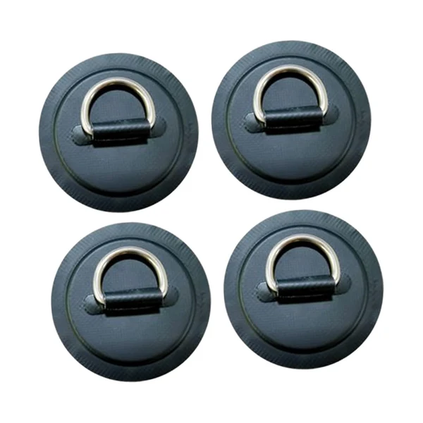 Traditional Maxbell 4Pcs D Rings Patch Stainless Steel Cord Buckles for Boat Paddle Board Dinghy Black Flexible