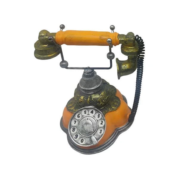 Fine Maxbell Old Fashion Rotary Telephone Model European for Office Window Display Home Orange Luxury