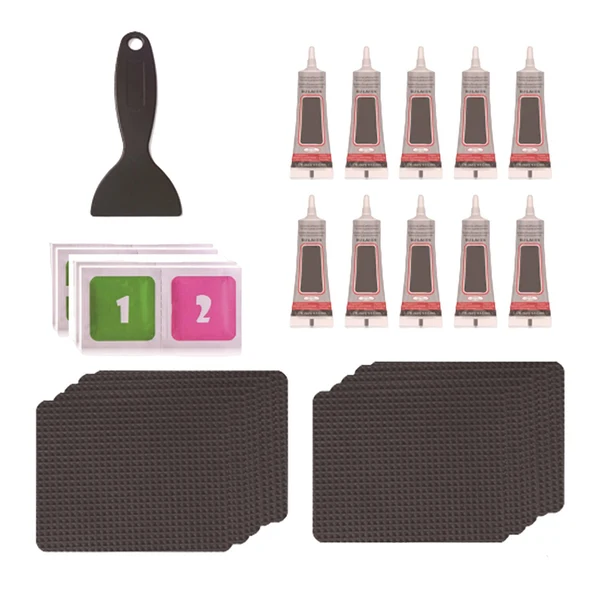Convenient Maxbell Trampoline Patch Kit Waterproof Big Holes Trampoline Accessories Rectangular 10 Patches Comfortable