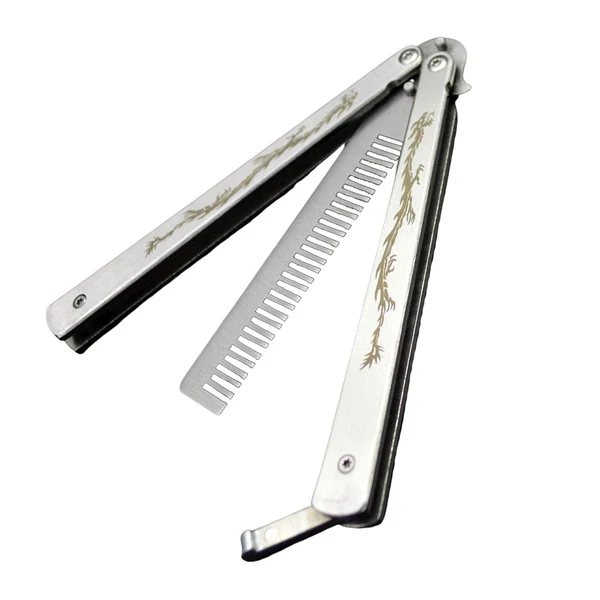 Refined Maxbell Butterfly Comb Hair Styling Tool Unsharpened Foldable Training Comb White Fashionable