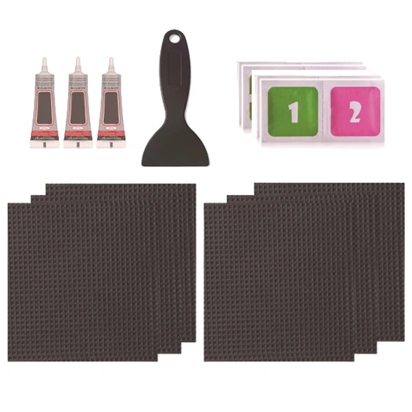 Easy-to-Use Maxbell Trampoline Patch Kit Waterproof Big Holes Trampoline Accessories Square 6 Patches Refined