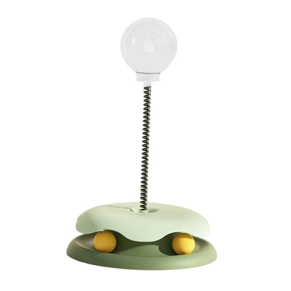 Consistent Maxbell Cats Leaking Food Toy with Ball Track Food Dispensing for Puppy Self Playing Green Reliable