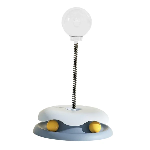 World-Class Maxbell Cats Leaking Food Toy with Ball Track Food Dispensing for Puppy Self Playing Blue Safe
