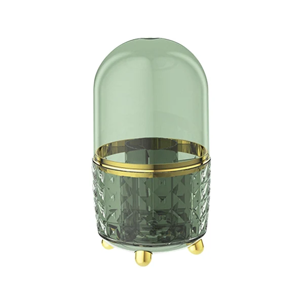 Sophisticated Maxbell 360 Degree Rotating Makeup Brush Holder Rack for Countertop Bathroom Dresser Green with cover Certified