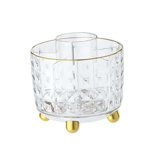 Casual Maxbell 360 Degree Rotating Makeup Brush Holder Rack for Countertop Bathroom Dresser Clear without cover Proven