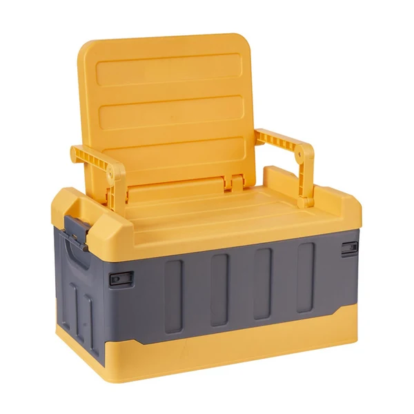 Luxury Maxbell Car Trunk Organizer Portable Car Boot Storage Organiser for Cars SUV Cooking Yellow Grey Top-Quality