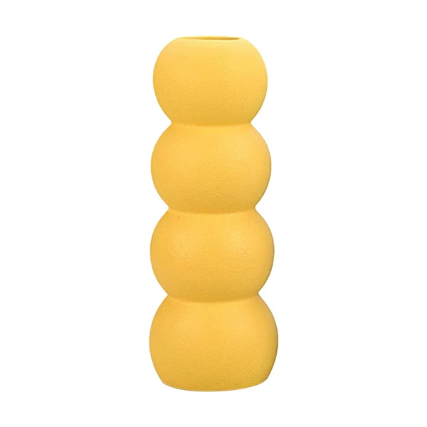 Next-Generation Maxbell Ceramic Vase Boho Elegant Modern Simple Flower Vase for Office Cabinet Party Yellow Comfortable