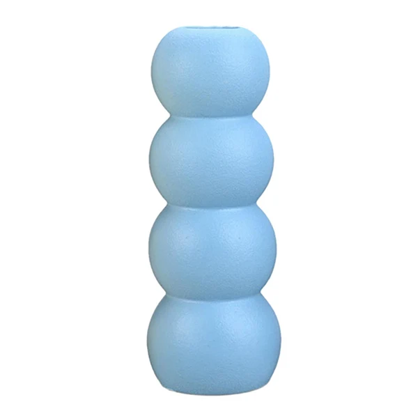 Responsible Maxbell Ceramic Vase Boho Elegant Modern Simple Flower Vase for Office Cabinet Party Sky Blue Smooth