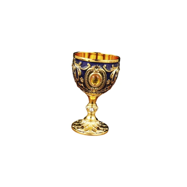 Efficient Maxbell 30ml Mini Goblet Vintage Metal Wine Cup Reusable Shatterproof Medieval Style Style D Prestigious