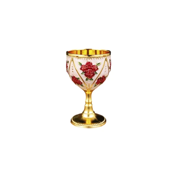 Official Maxbell 30ml Mini Goblet Vintage Alloy Wine Cup Party Supplies Sturdy European Style Style B Innovative