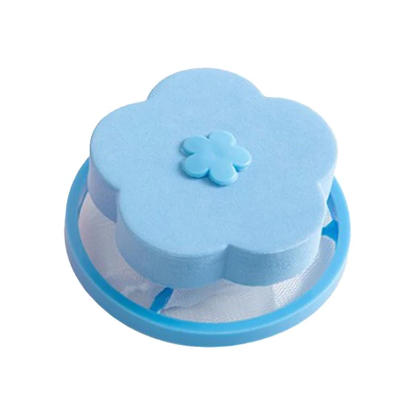 Crafted Maxbell Floating Hair Filtering Mesh Washer Hair Catchers for Laundry Washing Machine Blue Detailed