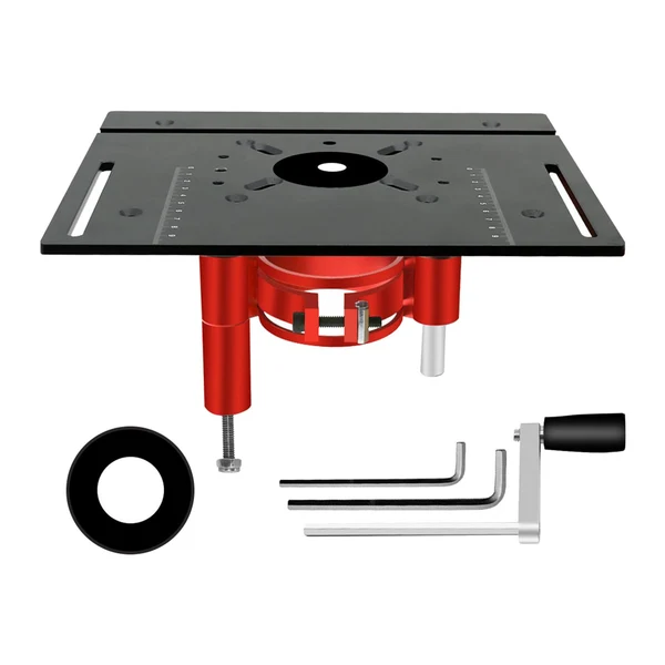 Solid Maxbell Woodworking Lifting Table Router Table Insert Plate Lift for Woodworking Black 2 Piece set Selected