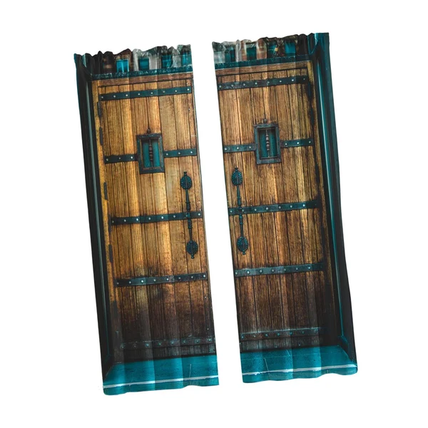High-Performance Maxbell Wood Door Window Curtain for Apartment farmhouse Bedroom Decor XL Consistent