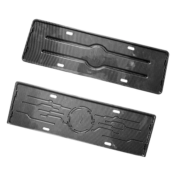 Prestigious Maxbell 2 Pieces Front Rear License Plate Frame Number Plate Holder for Byd Han Carbon Fiber Pattern User-Friendly