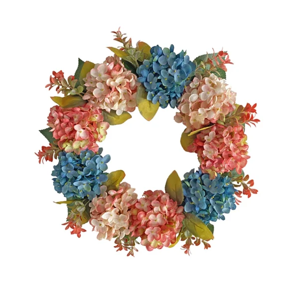 Outstanding Maxbell Hydrangea Wreath Large Rustic 40cm Spring Wreaths for Front Door Party Porch Stylish