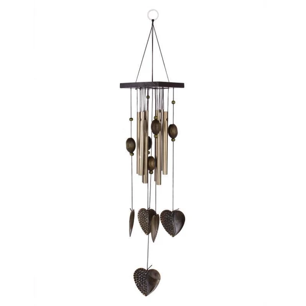 Reliable Maxbell Heart Decor Windchimes Wind Chime Metal 8 Tubes Hanging Ornament Garden Home Long-Lasting
