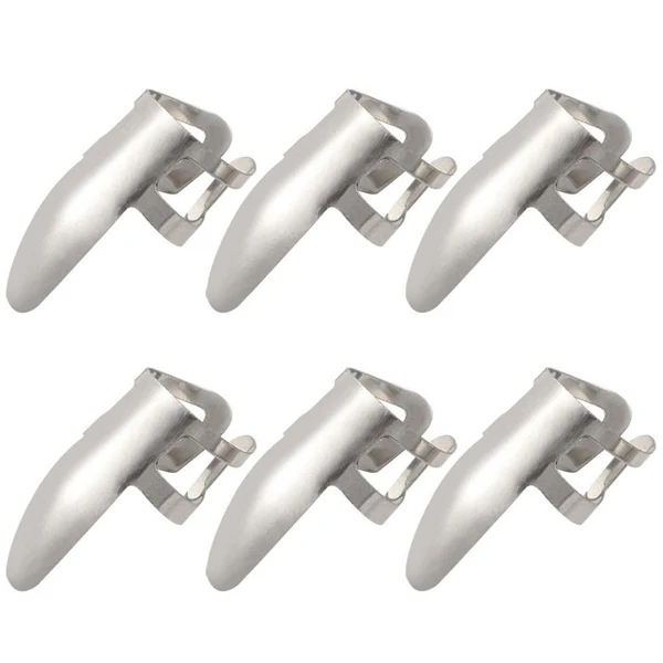 Enhanced Maxbell 6pcs Stainless Steel Plectrums Finger Picks for Guitar Banjo Ukulele Organic