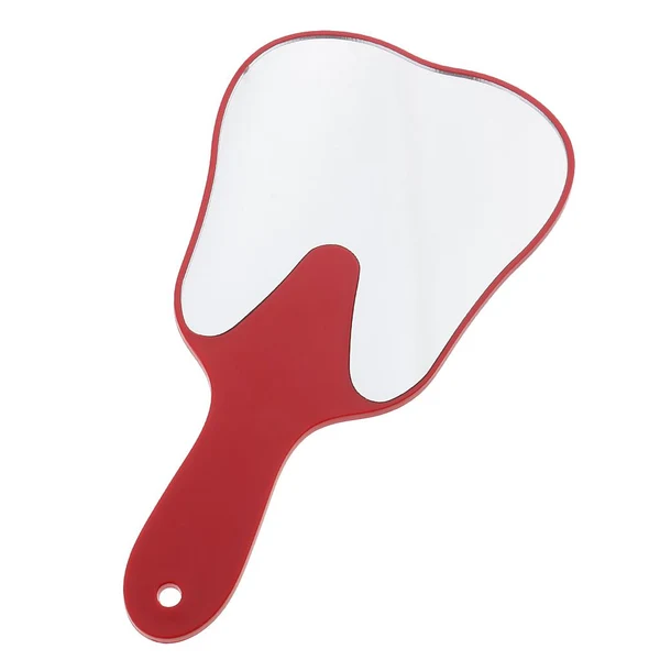 Pure Maxbell Cute Tooth Shaped Hand Held Plastic Makeup Mirror Gift Red Optimized