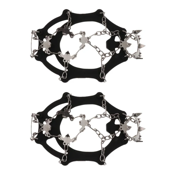 Functional Maxbell 1 Pair Traction Cleats Ski Snow Ice Grip Spike Crampons 18 Teeth Black L Responsible