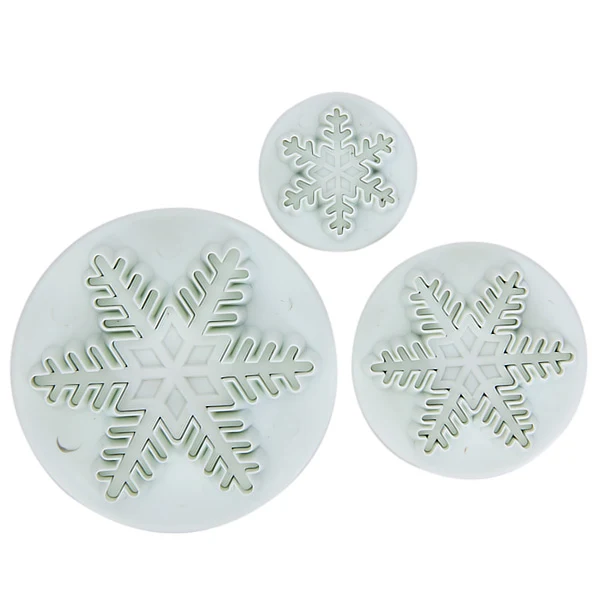 Trusted Maxbell 3pcs Snowflake Snow Flake Fondant Cake Cutter Plunger Official