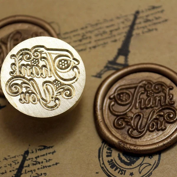 Prestigious Maxbell Thank you Greeting Wax Seal Stamp Label Eco-Friendly