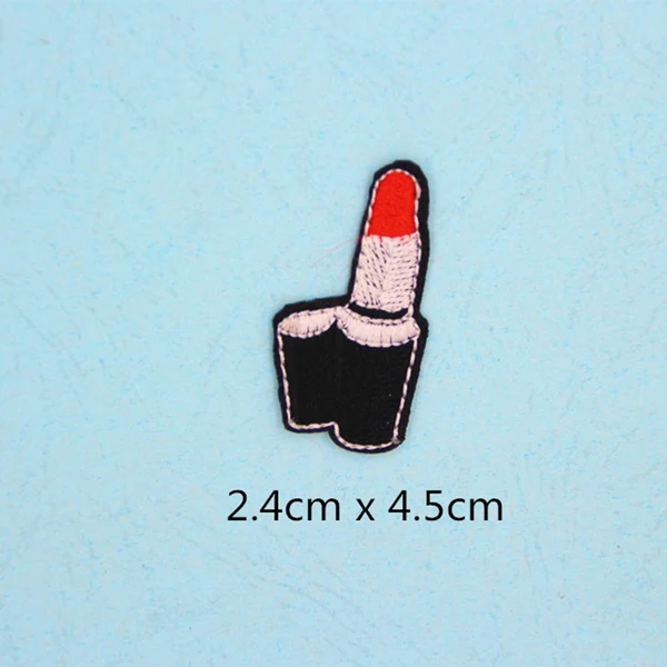 Fine Maxbell 13 Pieces Embroidered Sew Iron on Applique Patch Rainbow Heart Lipstick Patches Fine Crafted