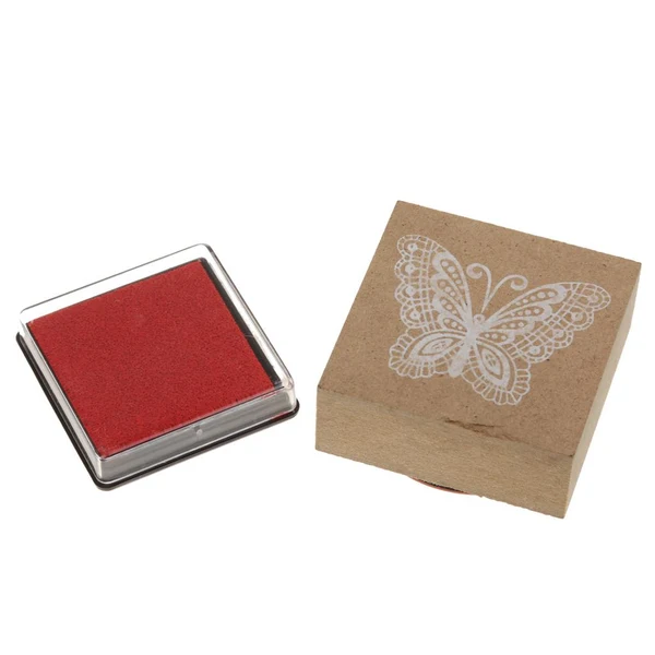 Enhanced Maxbell DIY Commemorate Sign Stamper Wooden Inkpad Seal Butterfly Kids Gift Professional