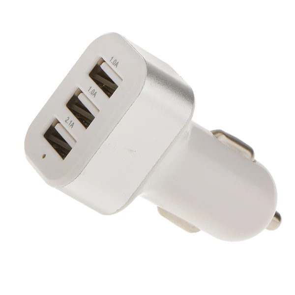 Expertly Made Maxbell Universal LED Mini 3-port USB Car Charger AC Adapter for Mobile phone 5V 2.1A 1.0A Silver Relaxed