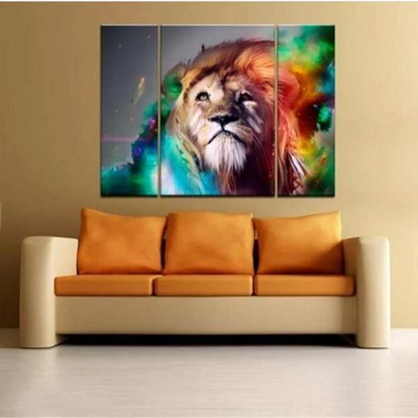 Recyclable Maxbell Large Canvas Decorative Home Wall Painting Picture Lion Head Animal Print Dependable