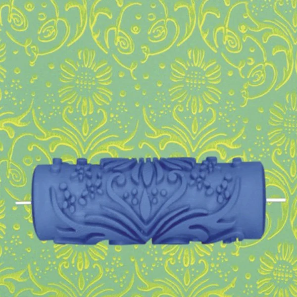 Functional Maxbell 15cm Wall Empaistic Flower Pattern Painting Roller for Decor Machine DIY Enhanced