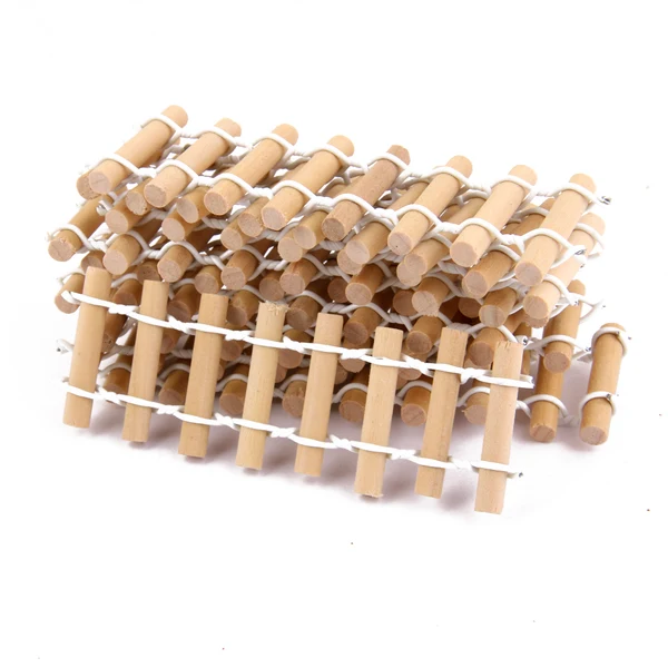 Easy-to-Use Maxbell 10x Miniature Dollhouse Fairy Garden Resin Landscape Fence Decor Wood Color First-Class