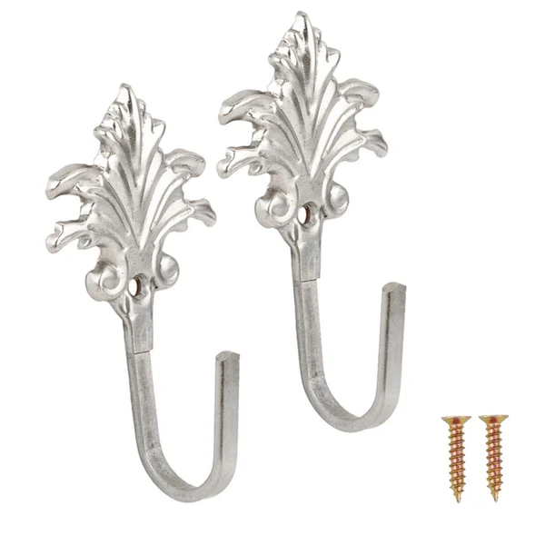 Fine Crafted Maxbell 2Pcs Vintage Maple leaves Curtain Tieback Tassel Hooks Door Wall Hook Silver Genuine