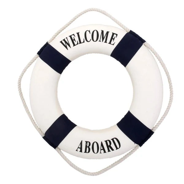 Versatile Maxbell Welcome Blue Nautical Wall Decor Ship Boat Ring Life Buoy Preserver 20cm Superior