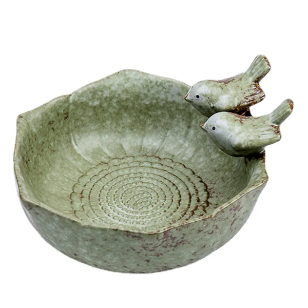Crafted Maxbell Bird Bath Garden Decor Statue Aquarium Fruit Plate Handicraft Ornaments Official