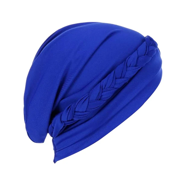 Prestigious Maxbell Women Indian Turban Hat Headwrap Head Cover Beanie Hats Bandana blue Sophisticated