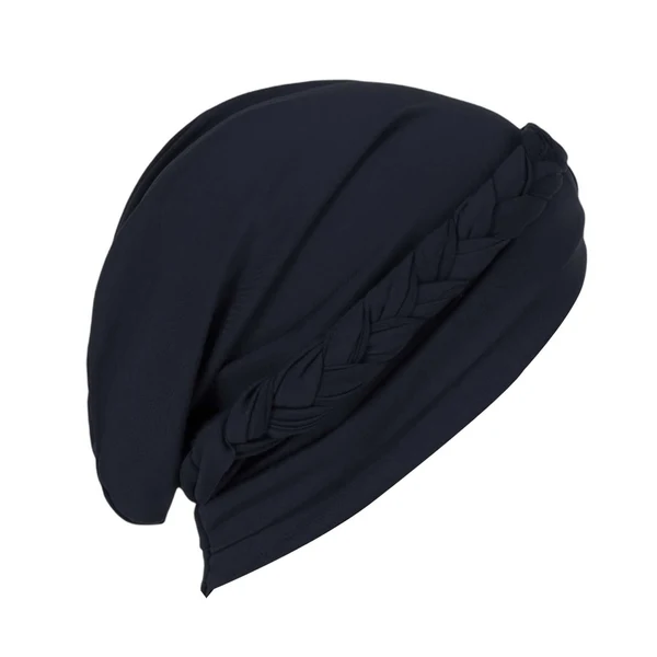 Enhanced Maxbell Women Indian Turban Hat Headwrap Head Cover Beanie Hats Bandana black Fine