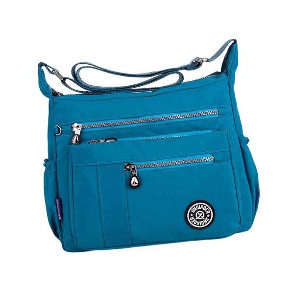 Luxury Maxbell Nylon Handbag Casual Tote Bag Adjustable Strap Womens Shoulder Bag Pouch Sea Blue Unique