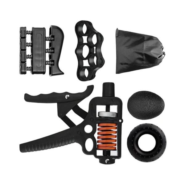 Practical 5Pcs Hand Grip Strengthener Kit Hand Grip Trainer Ring and Ball 5-60kg Orange Spring Reliable