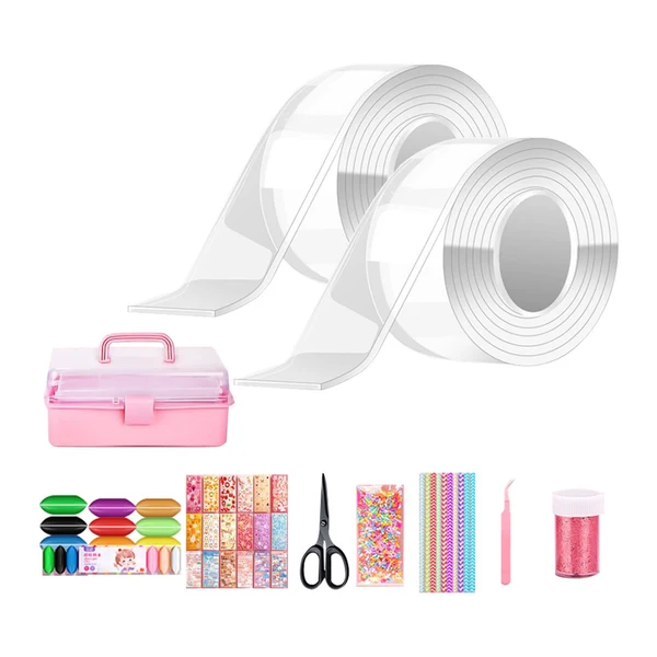 Reliable Maxbell Bubble Balloons Blowing Non Marking Tape with Straws Sticky for DIY Crafting 49pcs Enhanced