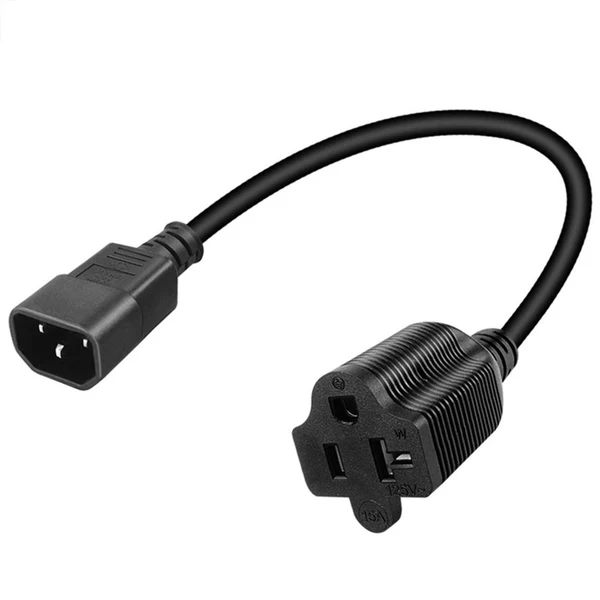 Durable Maxbell IEC320 C14 to US Standard 5-15R 5-20R Power Cord 3 Prong Power Cable Wire Advanced