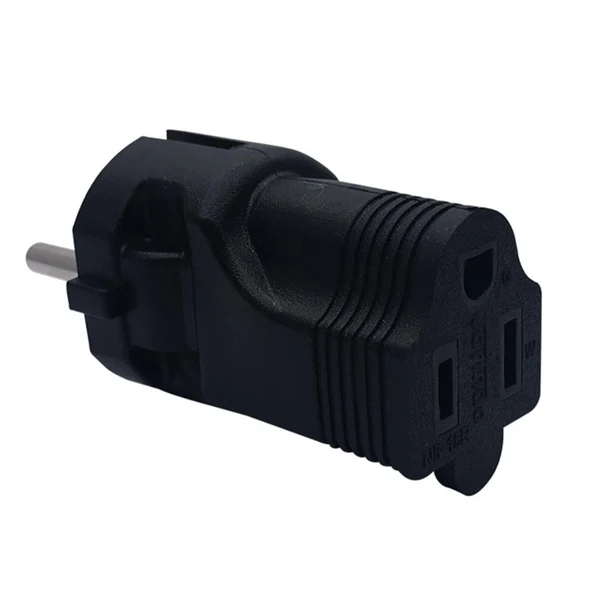 Detailed Maxbell Travel Power Plug Adapter NEMA 5-15R Good Conductivity Durable Black High-Quality