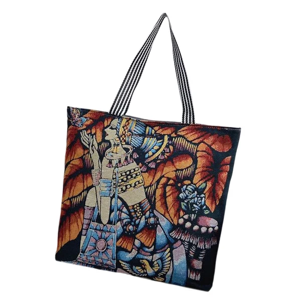 Innovative Maxbell Tote Bag Shopping Bag Canvas Grocery Bags Beach Bag Coloured Pattern Durable Style C Efficient